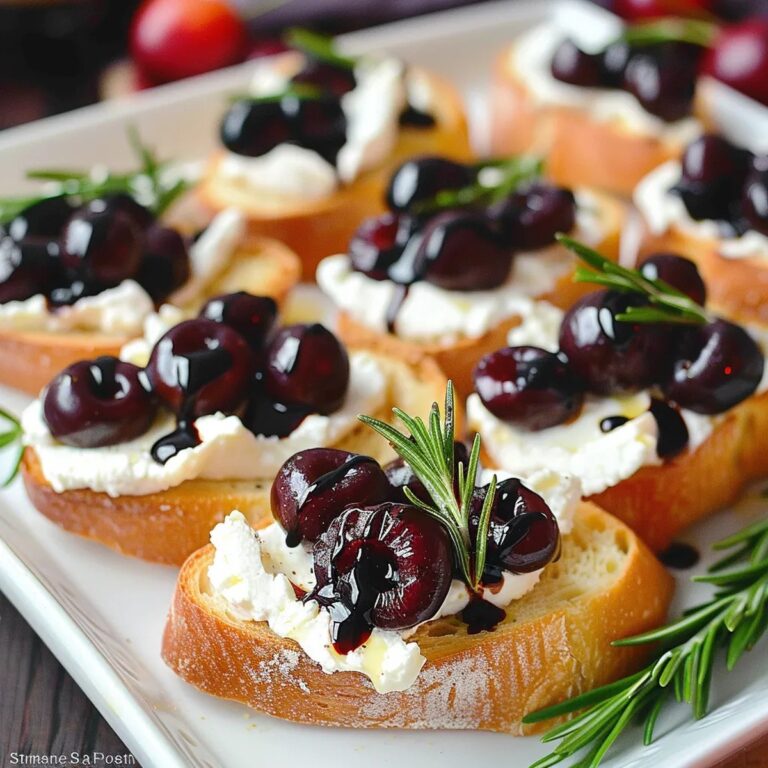 Cherry Goat Cheese crostini Recipe