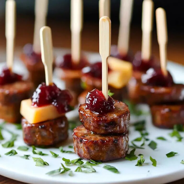 Andouille Sausage Appetizer Bites With Cranberry Cheddar Recipe