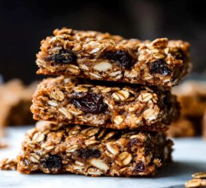 Soft Oatmeal Raisin Cookie Granola Bars Recipe