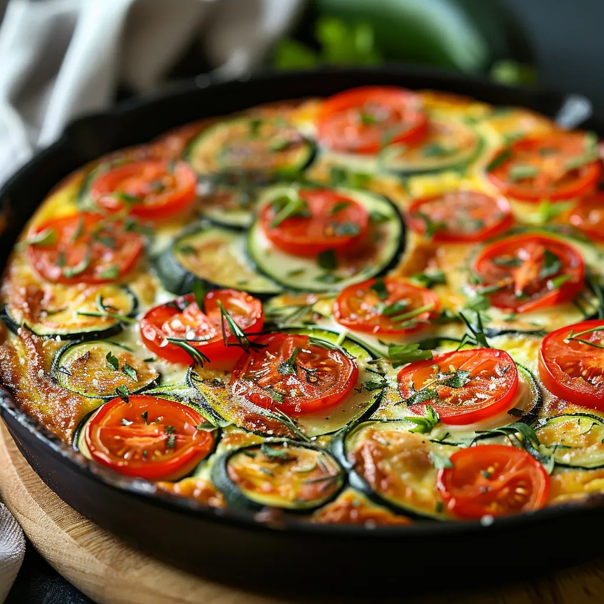 Zucchini and Tomato Frittata Recipe