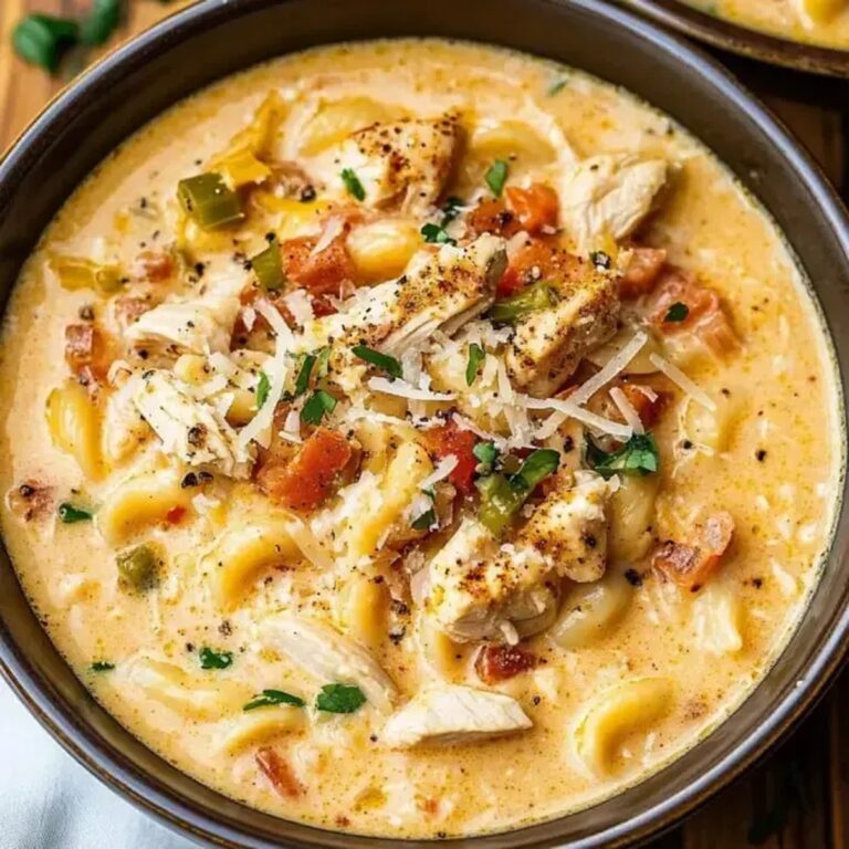 Creamy Cajun Chicken Pasta Soup Recipe