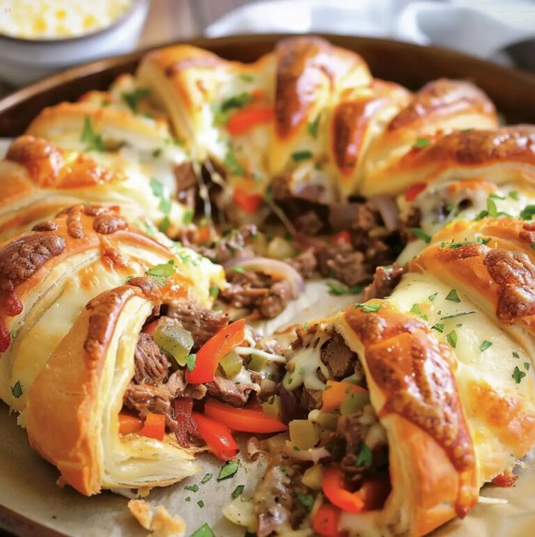 Philly Cheesesteak Crescent Ring Recipe