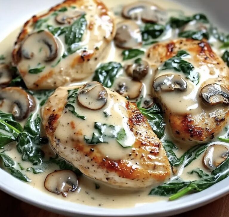 Chicken with Spinach and Mushrooms Recipe