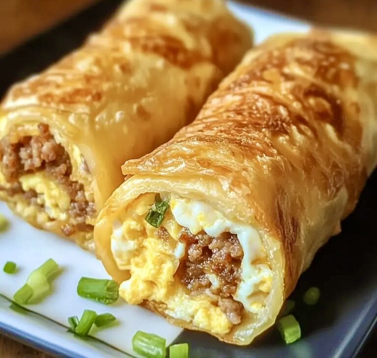 Cheesy Sausage Egg Breakfast Rolls Recipe