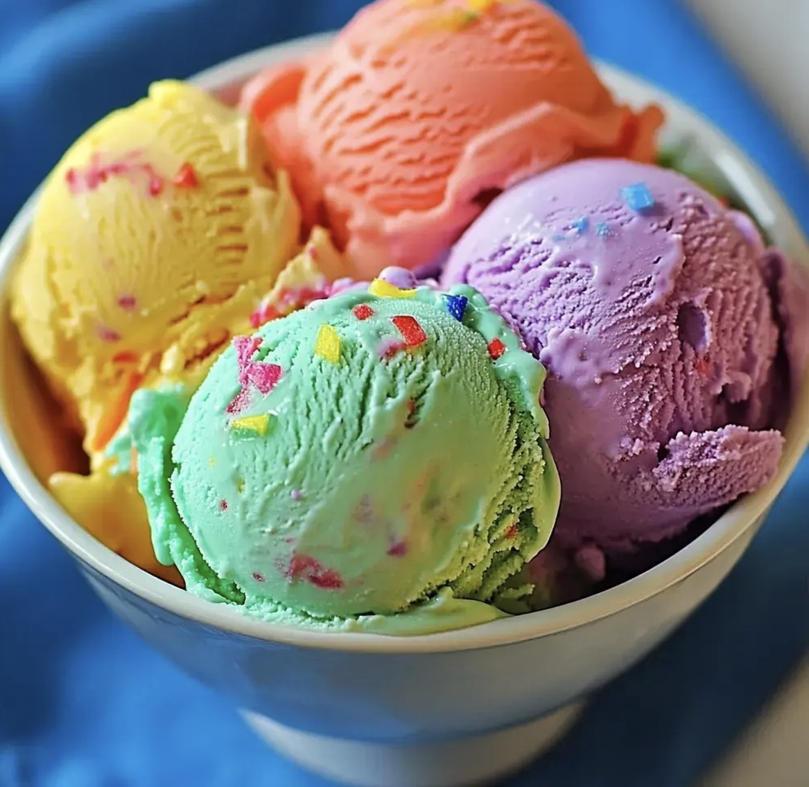 Homemade Rainbow Ice Cream Recipe