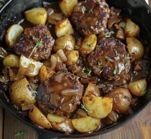 Salisbury Steak and Potato Skillet Recipe