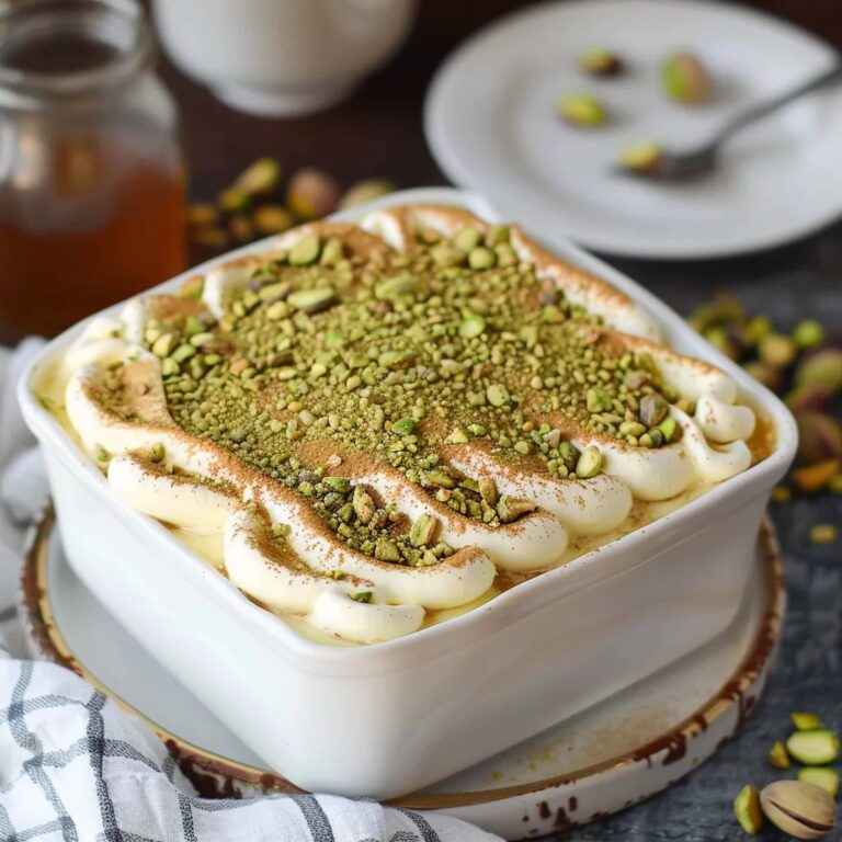 Easy Pistachio Tiramisu No Eggs Recipe