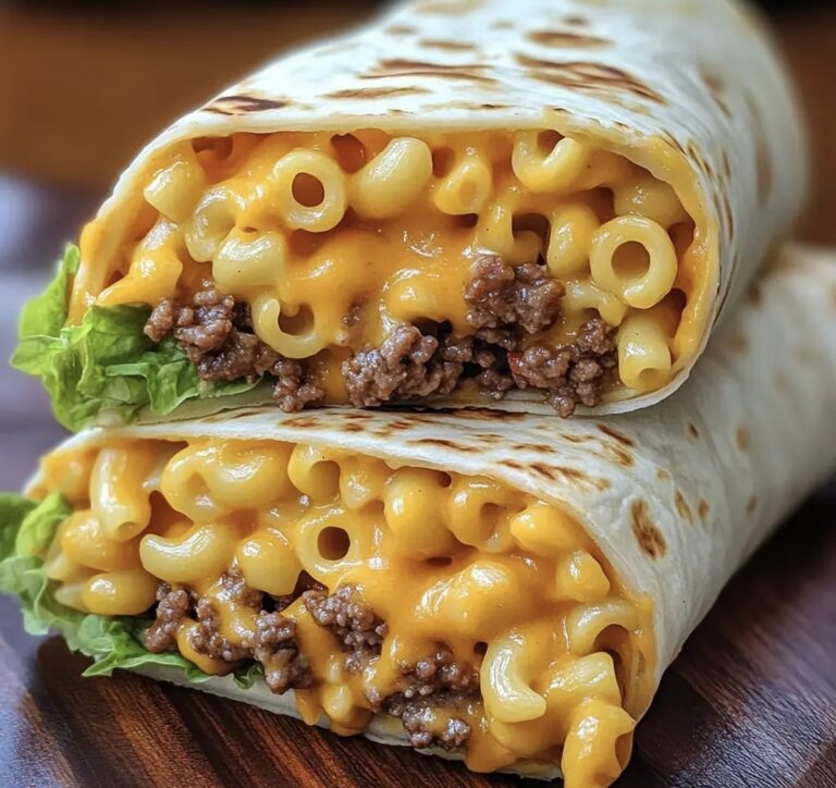 Mac n Cheese Burger Wrap Recipe