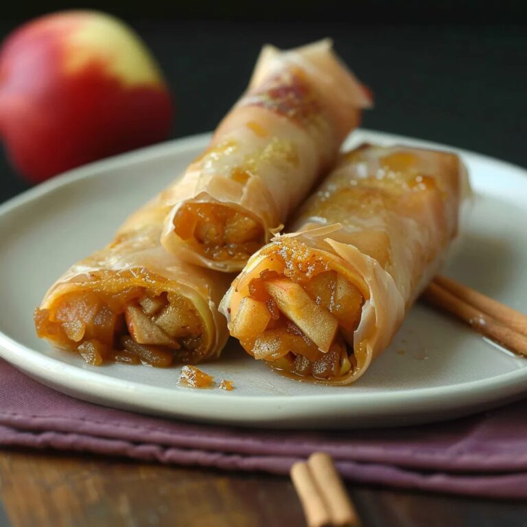 Baked Apple Pie Rice Paper Rolls Recipe