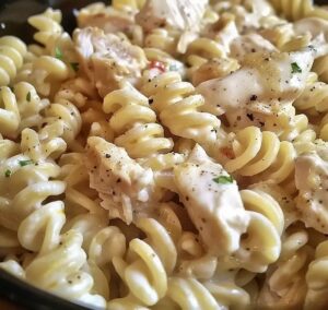 Crockpot Garlic Parmesan Chicken Pasta Recipe