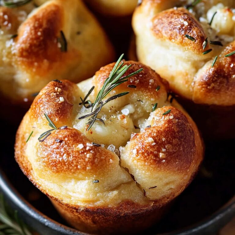 Easy Garlic Rosemary Focaccia Muffins Recipe