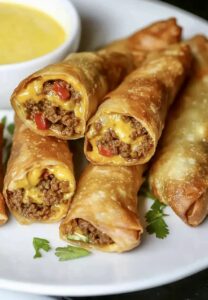 Crunchy Nacho Egg Rolls Recipe