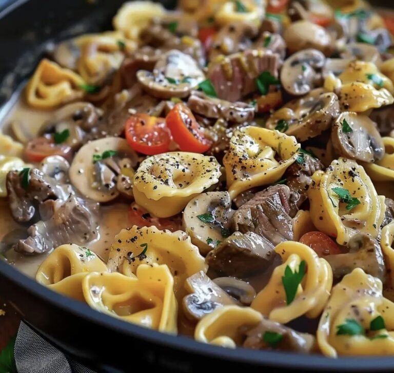 Philly Cheesesteak Tortellini Pasta Recipe