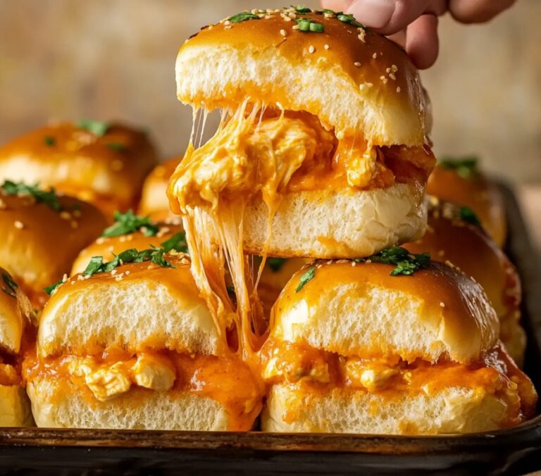 Sheet Pan Buffalo Chicken Sliders Recipe