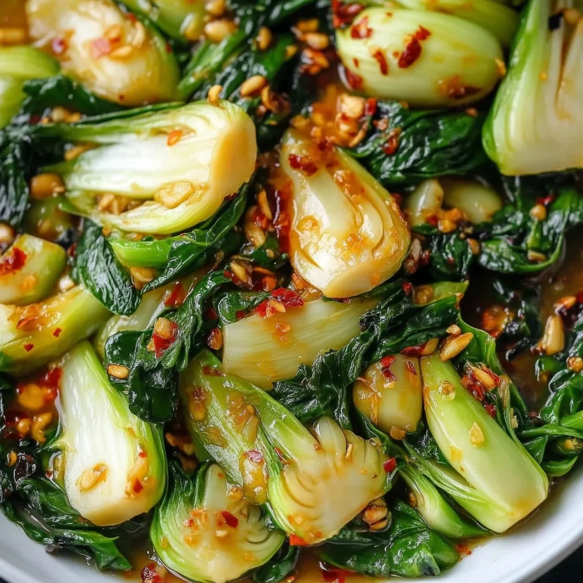 Easy 10-min. Spicy Garlic Bok Choy Recipe