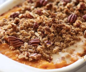 Easy Sweet Potato Casserole with Pecan Streusel Topping Recipe