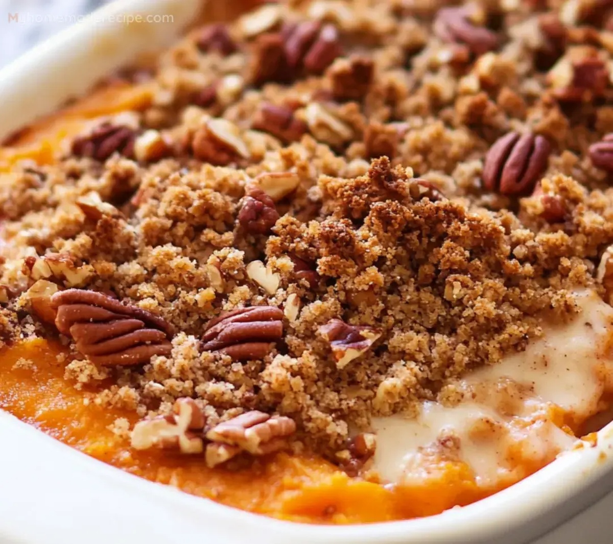 Easy Sweet Potato Casserole with Pecan Streusel Topping Recipe