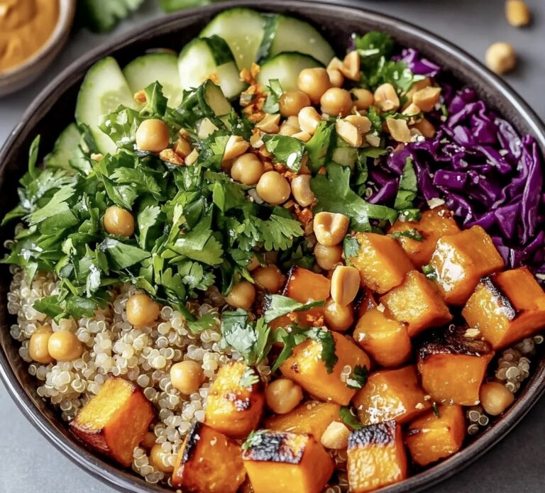 Thai Peanut Sweet Potato Buddha Bowl Recipe