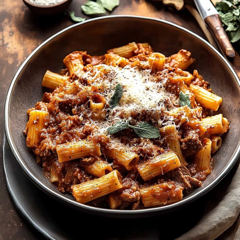 Pot Roast Sunday Sauce and Rigatoni Recipe