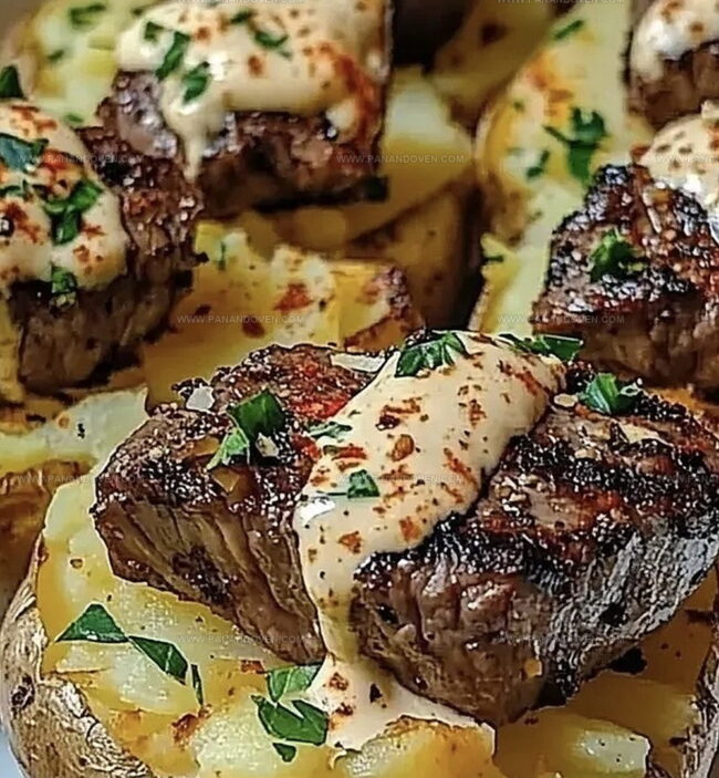 Instructions for Beefy Baked Potatoes