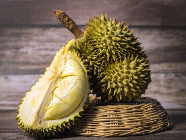 Cutting Open a Durian Fruit